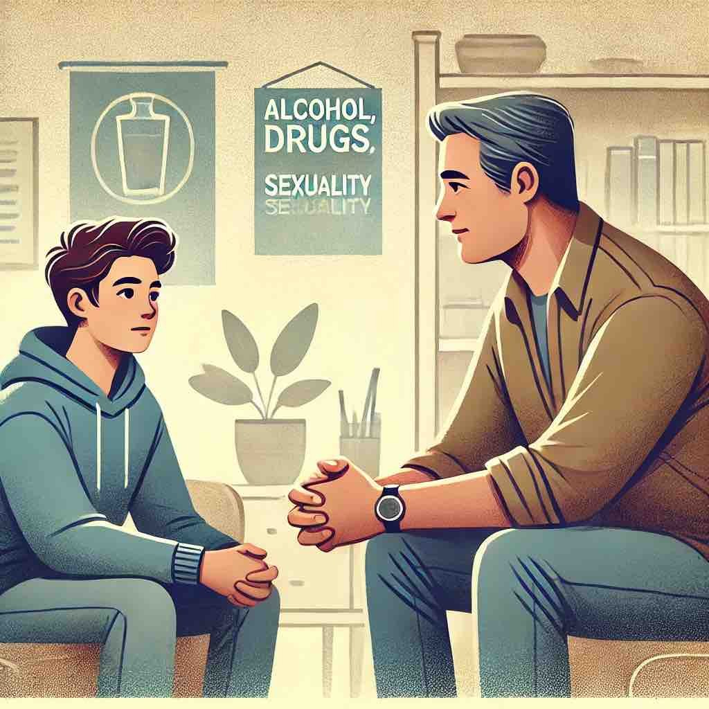 ¿Cómo hablo con mi hijo sobre el alcohol, las drogas y la sexualidad?